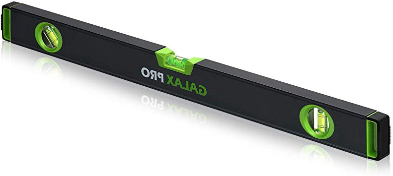GALAX PRO, Nivel de burbuja 570mm, Nivel Tubular Industrial con Tres Formas de Medición para Medir Horizontal y Vertical, 45 °de ángulo, con Agujero de Suspensión, Precisión de 0,5 mm/m