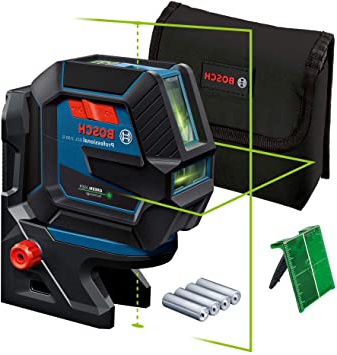 Bosch Professional Nivel Láser GCL 2-50 G (láser verde, soporte RM 10, alcance: hasta 15 m, 4x pilas AA, en caja)
