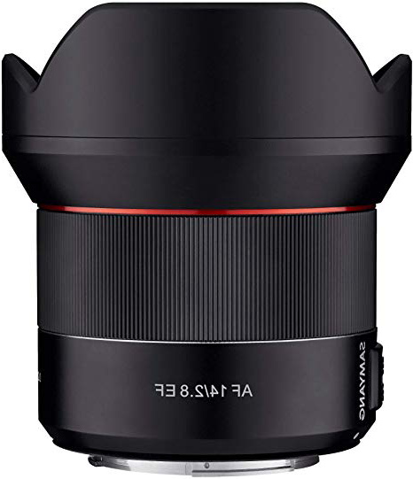 Samyang SA7051 - Objetivo de focal fija con auto focus para cámaras digitales AF 14mm F2.8 CANON EF., color negro