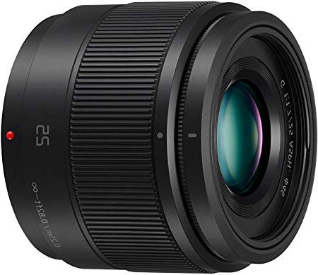 Panasonic LUMIX H-H025 - Objetivo Focal fija para cámaras de montura M4/3 (Focal 25 mm, F1.7, tamaño filtro 46 mm, lentes asféricas), negro