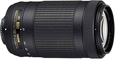 JAA829DA AF-P DX 70-300 mm f/4.5-6.3G ED VR lente – negro – ángulo de visión es 22°50’-5°20’