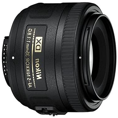 Nikon AF-S DX Nikkor 35 mm f/1.8 G - Objetivo para montura F, distancia focal fija 52.5 mm, apertura f/1.8G, negro - Versión Europea