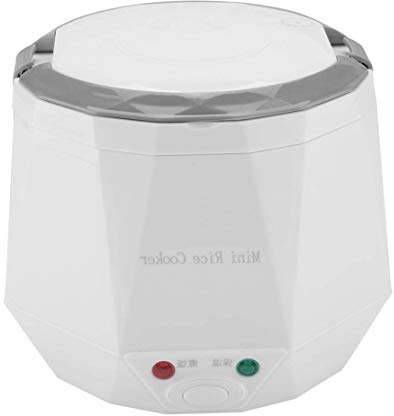 hornillo de arroz para coche olla eléctrica Portátil Multifuncional del arroz hornillo para camiones, 24 V 140 W, 1.6 L Bianco
