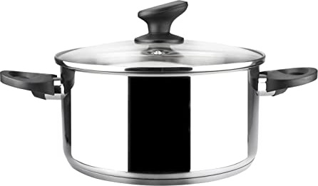 Olla MAGEFESA DYNASTIE – La Familia de Productos MAGEFESA DYNASTIE está Fabricada en Acero Inoxidable 18/10, Compatible con Todo Tipo de Fuego, INDUCCIÓN Total. Cacerola