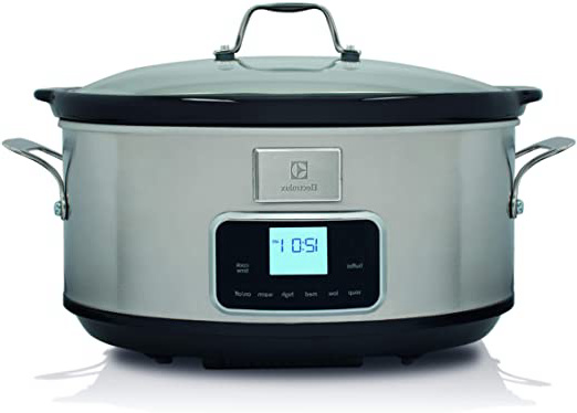 Electrolux ESC7400 Olla de cocción Lenta con Display Digital y 6,8 l de Capacidad, 235 W, 6.8 litros, Gris