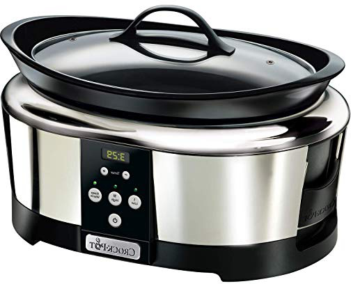 Crock-Pot SCCPBPP605-050 Olla de cocción lenta digital de 5,7L SCCPBPP605, 230 W, 5.7 litros, Acero Inoxidable