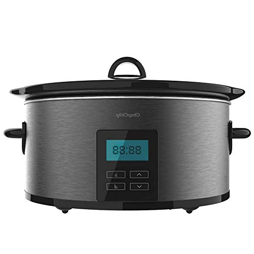Cecotec Olla de cocción Lenta Chup Chup de 5,5 litros, cubeta cerámica con Forma Ovalada, Tapa de Cristal con Junta de Silicona y un Completo recetario. (Digital)