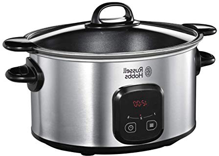 Russell Hobbs Maxicook - Olla de Cocción Lenta (200 W, 6l, Plata, Olla Baja Temperatura Digital) - ref. 22750-56