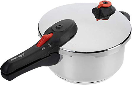 AmazonBasics - Olla a presión de acero inoxidable, 4 L