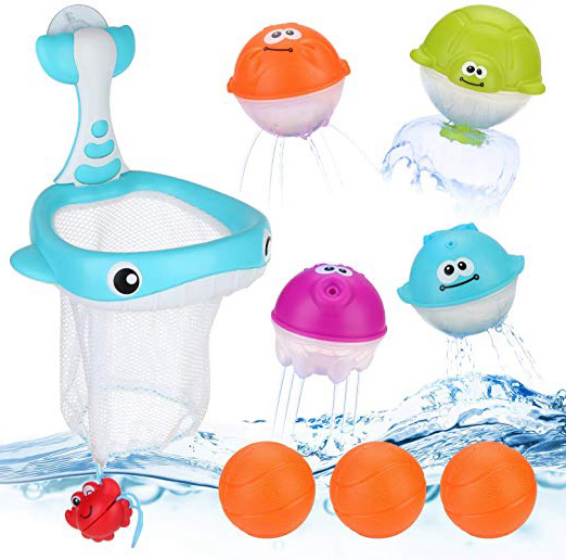 BBLIKE Juguetes Bañera - Juegos de Agua Orgsnizador Baño Mini Canasta a Los Niños Niña Juguetes Educativos