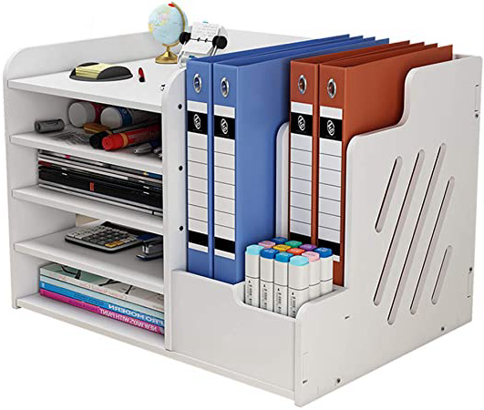 Organizador de escritorio blanco de