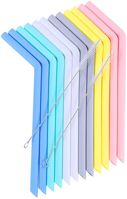 Usetcc Pajitas de Silicona Reutilizables