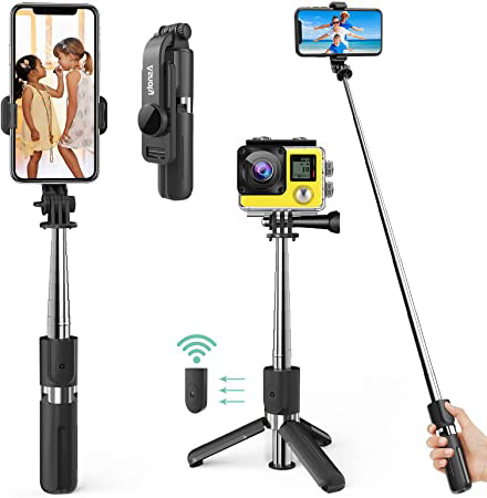 Mini Palo Selfie Trípode,Asnoty Extensible