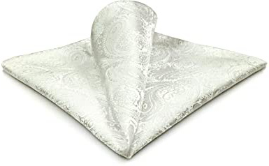 SHLAX&WING Pañuelo De Bolsillo Para Hombre Blanco Color Sólido Cachemir for Suit Jacket Nuevo