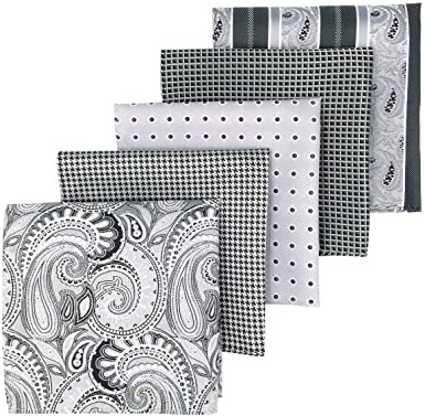 Shlax&Wing 5 Pieces Assorted Pañuelo De Bolsillo Para Hombre Handkerchiefs Set