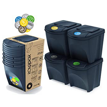 Prosperplast Juego de 4 cubos