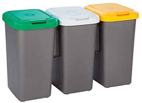 Tontarelli - 75l adjunta Reciclado Reciclaje plástico papeleras Cocina Inicio de Oficina de basuras
