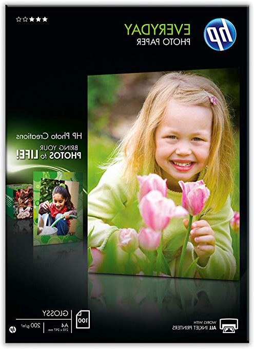 Hp Everyday Photo Paper Q2510A - Papel de fotografía brillante, A4 (210 X 297 mm), 100 hojas