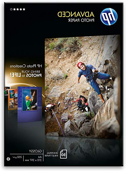 HP Advanced Q8698A - Papel fotográfico satinado (50 hojas, A4)
