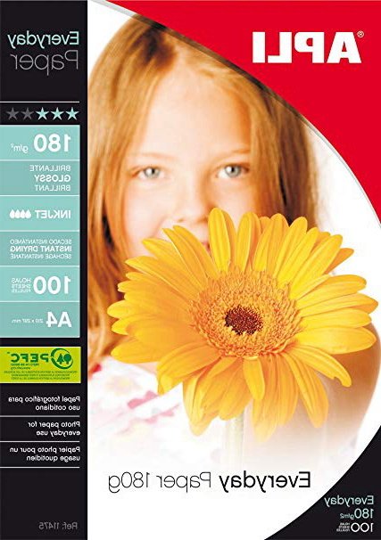 Apli Paper 11475 Papel Fotográfico A4 Everyday 180GR 100H
