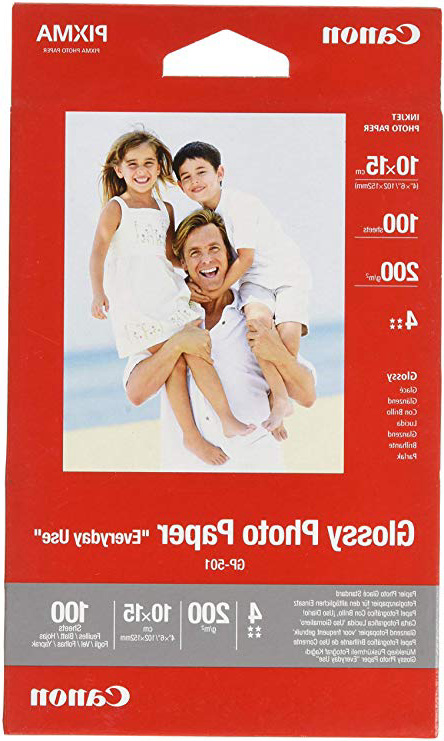 Canon GP-501 - Papel fotográfico con brillo (10 x 15 cm, 100 hojas, uso diario)