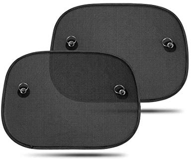 Parasoles para Coche,Parasoles Estáticos para Bebe Infantil, Mnioky 2 Unidades parasoles ventana laterales coche para proteger del sol a bebés y mascotas 97% De Los Rayos Uv Dañinos (2 Unidades)