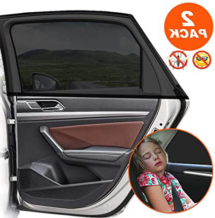 BENNALD Parasol Coche Bebe, Parasol Coche Infantil Lateral Parasol Ventana Coches Trasero Sombrilla, Bloqueo de Rayos UV Nocivos Parasoles para Proteger del Sol a Bebés y Mascotas - 2X
