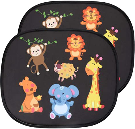URAQT Parasol de Coche, Parasol Coche Bebe Parasoles para Coche Parasol Infantil Coche Parasol Lateral Coche Laterales Protector Solar Bloquear el Calor y los Rayos del Sol Paquete de 2, Amarillo
