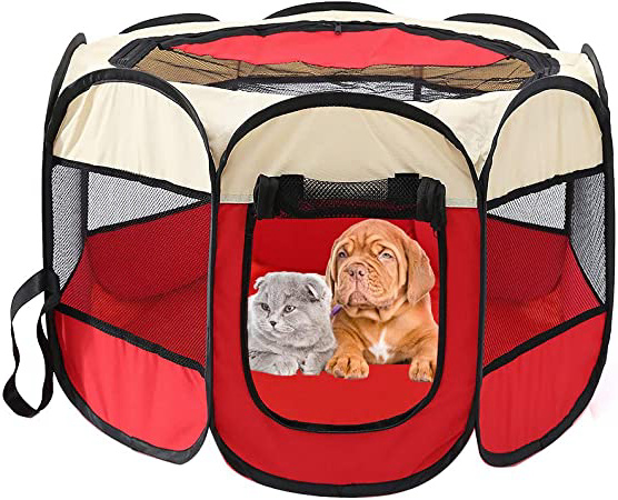 Recinto plegable para mascotas, tela