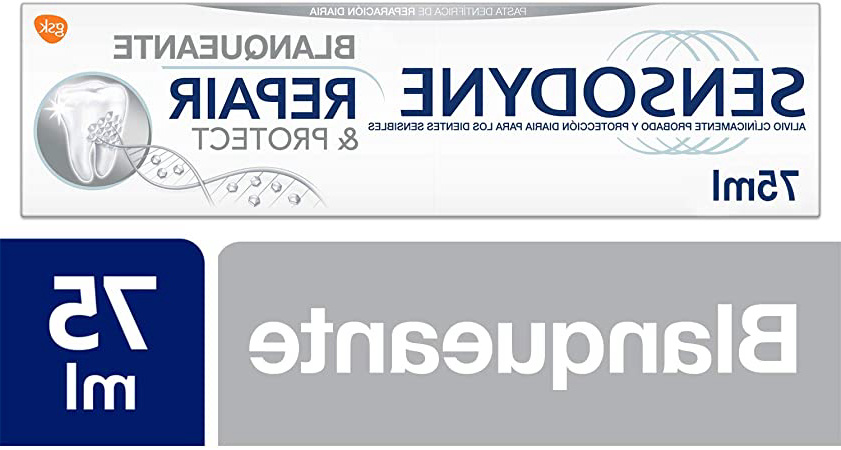 Sensodyne Repair & Protect - Blanqueante, ayuda a eliminar las manchas y alivia la sensibilidad dental - 75 ml