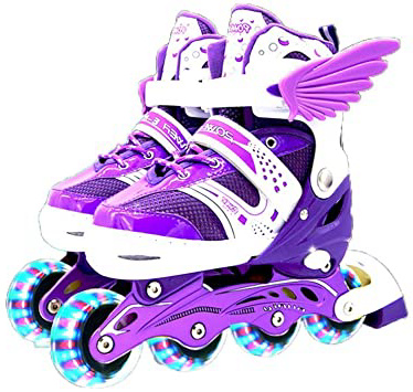 Patines en línea para niños y adultos, unisex, ajustables, patines para niños, ideal para principiantes, patines cómodos, patines en línea para niñas y niños