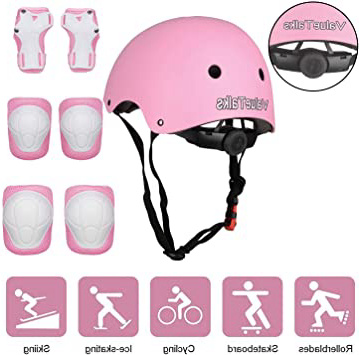 ValueTalks Protección Patinaje, Protección Infantil Consta de Casco Ajustable Rodilleras Coderas, Patinaje Ciclismo Monopatín y Deportes Extremos