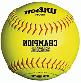 Wilson Alta Escuela y Adulto Fast Pitch Softball, Polycore, Fibra Amarillo