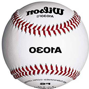 Wilson WTA1030BFS Pelotas de beisbol, A1030 FLAT SEAM, Blanco, 1 unidad