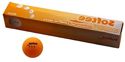 Softee Equipment Juego 6 Pelotas Tenis de Mesa 3 Estrellas Naranja
