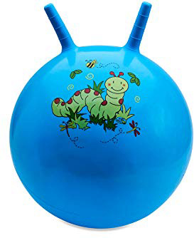 Slimy Toad - Pelota para Saltar con diseño de bichos para niños - Turquesa (45cm)