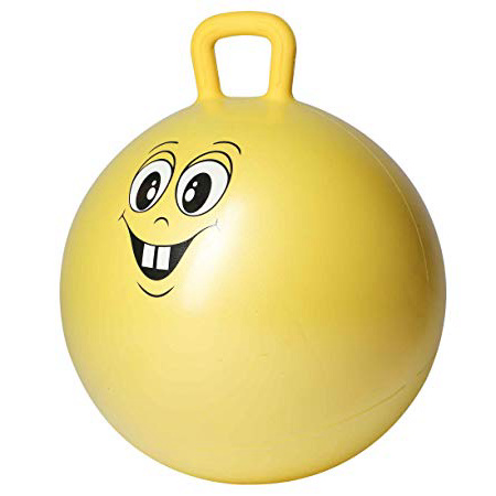 Ultrasport Pelota saltarina, robusto balón para saltar para niños a partir de 3 años, con asa y diseño con cara graciosa, pelota de goma, pelota de juego, interior y exterior, para todas las edades
