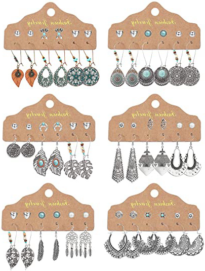 CASSIECA 36 pares Pendientes Colgantes