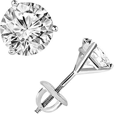 Pendientes de tuerca de diamante