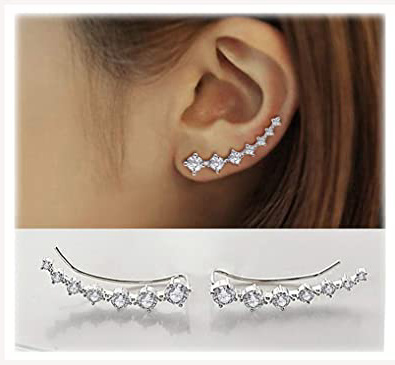 7 Cristales Ear Cuffs Hoop