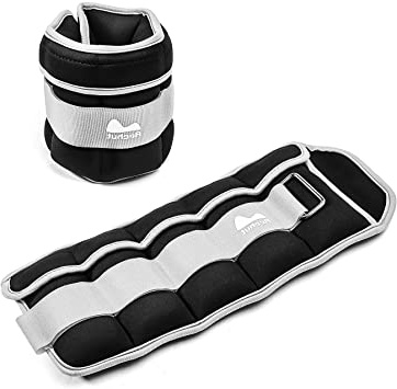 REEHUT Pesas Ajustables para Tobillo y muñeca con Correa para Fitness, Correr, Caminar, Senderismo y Gimnasio (1-5 Libras por Peso, 2-10 Libras por par)