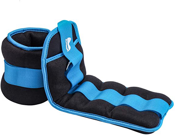 REEHUT Peso para Tobillo, Peso Durable para Muñeca (1 par) con/Correa Ajustable para Ejercicio, Ejercicio, Caminar, Footing, Gimnasia, Aeróbic, Gimnasio - Azul Cielo