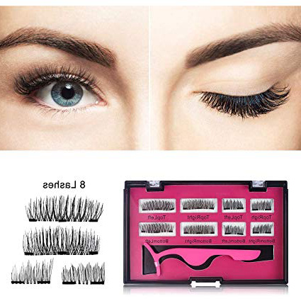 Pestañas Magneticas, Lypumso 3D Pestañas Postizas Magnéticas, Kit Pestañas con Rizador de Pestañas (2 Pares/8 Piezas)