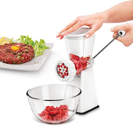 Metaltex 251722 Tartare Máquina de Picar Carne, Blanco