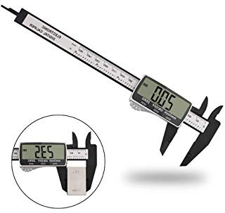 Vodlbov Calibre Digital Plástico de 0-150mm/ Pie de Rey Calibrador de Gran pantalla LCD, Alta precisión,Dos unidades, mm/pulgadas,Medida de Diámetro Interior,Exterior,Profundidad y Escalera.