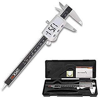 Calibre Digital, Tacklife DC02 Pie de Rey 150mm,Calibrador electrónico de acero inoxidable,Gran Pantalla LCD,Micrómetro de alta precisión,Medida de Diámetro Interior,Exterior,Profundidad y Escalera