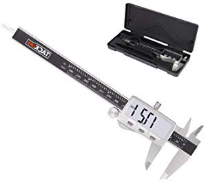 Pie de Rey, Calibre Digital 150 mm/6 Pulgadas de Acero Inoxidable con Gran Pantalla LCD, Profesional Medición de Diámetro Interior, Exterior, Profundidad y Escalera Calibrador Micrómetro—Tacklife