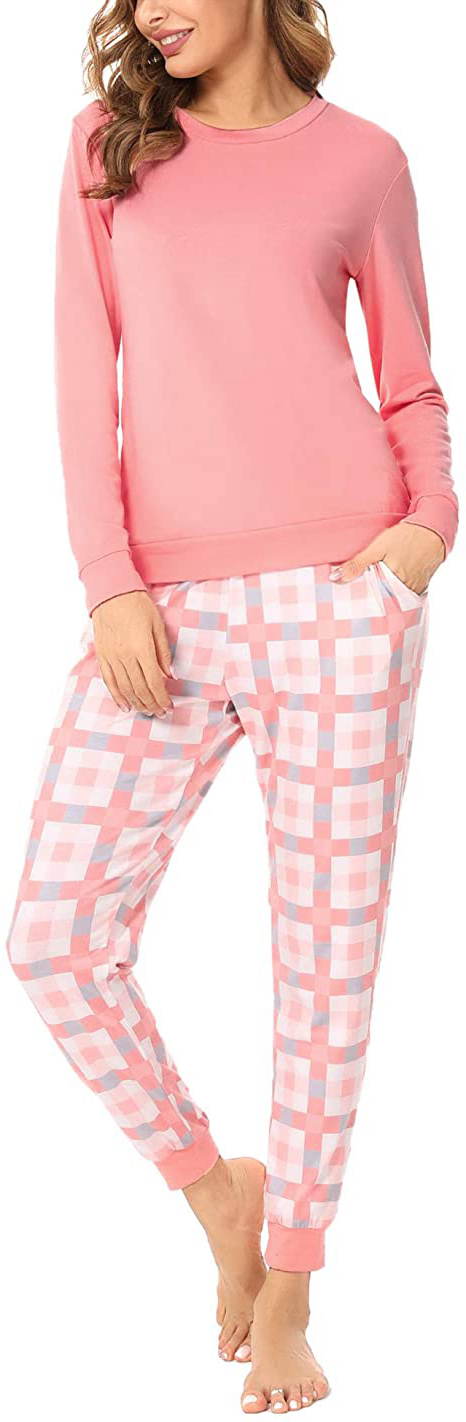 Aibrou Pijamas Mujer Invierno Algodón