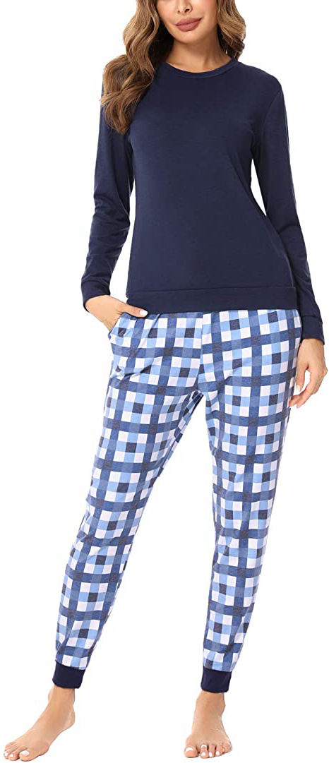 Aibrou Pijamas Mujer Invierno Algodón