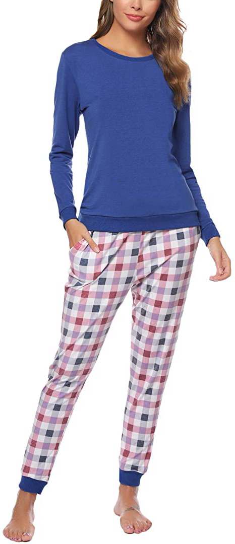 Aibrou Pijamas Mujer Invierno Algodón